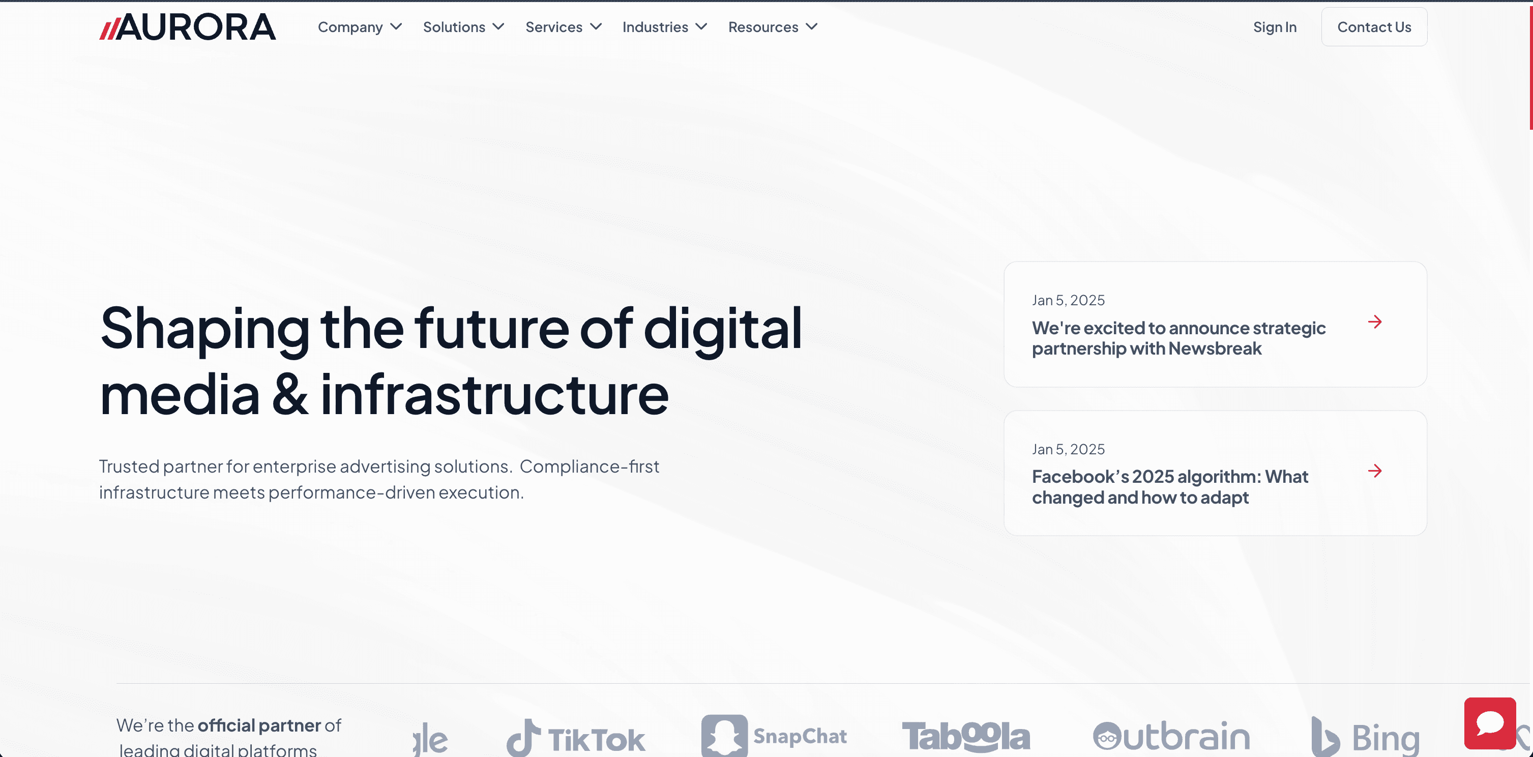 Agency Aurora project screenshot